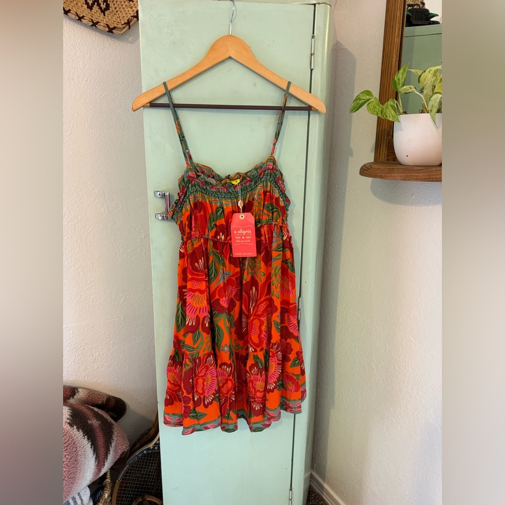 Farm Rio Vestido Curto Floral Dress, Size Small